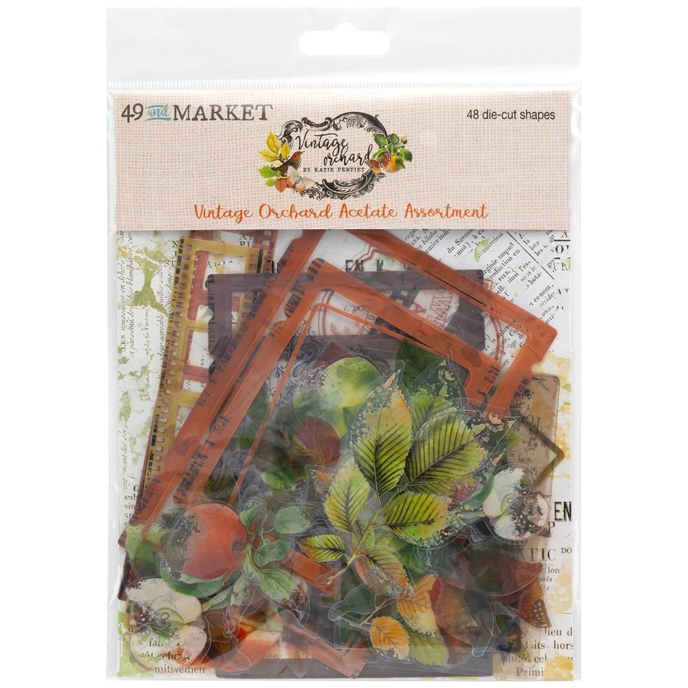 49 &amp; Market - Vintage Orchard Collection - Assorted Acetate Set - VO 28904 - 48 pcs