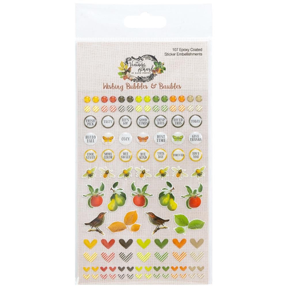 49 &amp; Market - Vintage Orchard Collection - Wishing Bubbles - Epoxy Stickers - VO28959 - 107 pcs