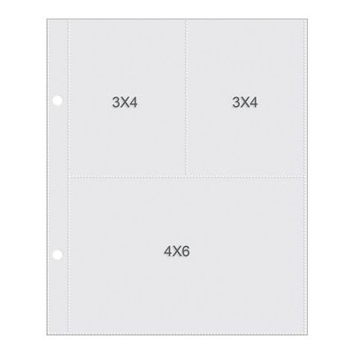 Simple Stories - Sn@p Album to Suit 6&quot; x 8&quot; Binders  - Page Protectors -  4&quot; x 6&quot; &amp; 3&quot; x 4&quot; Mix - 2005 - 10 pcs
