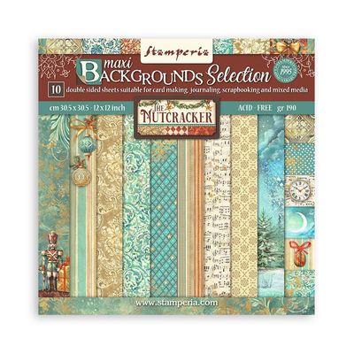 Stamperia - The Nutcracker Collection - 12 x 12 Paper Pack - Backgrounds - Double Sided - SBBL159 - 10 Sheets