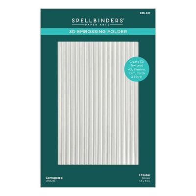 Spellbinders Paper Arts - 3D Embossing Folder - Corrugated - 5&quot; x 8.5&quot; - E3D-037