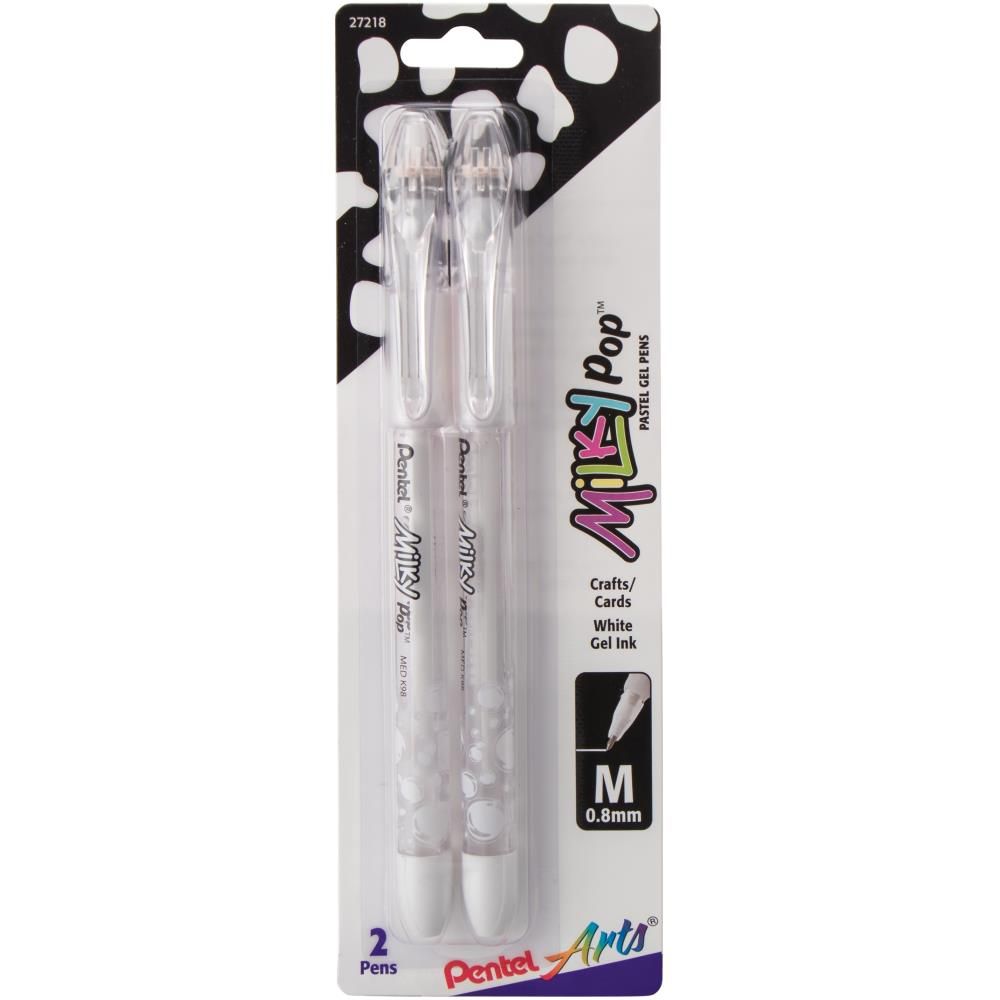 Pental - Gel Pens - Milky Pop - White - K98PABP2W - 2 pack
