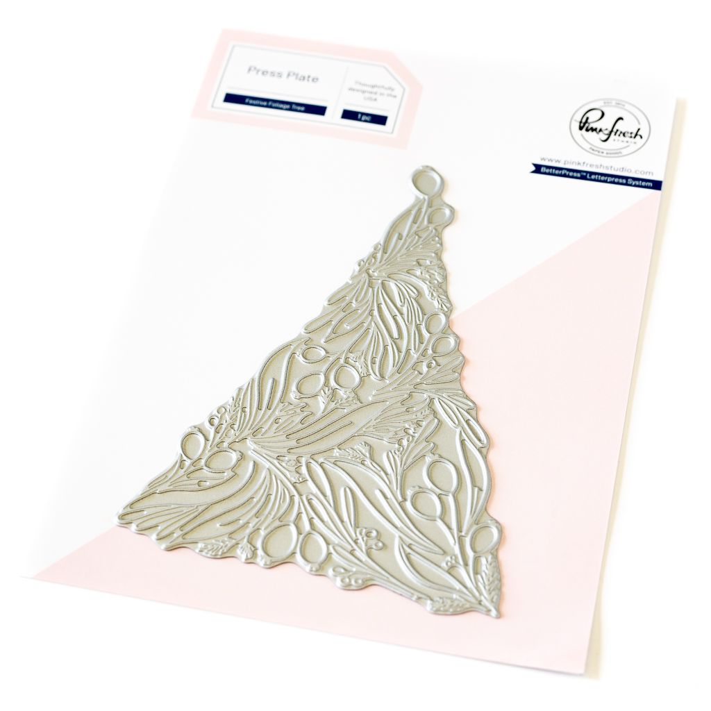 PinkFresh Studio - Magical Holiday Collection - Festive Foliage Tree - Press Plate - 251024 - 1 pcs