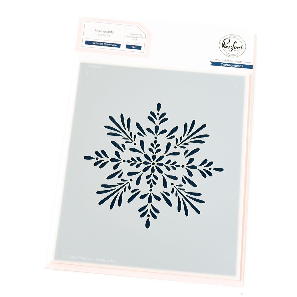 PinkFresh Studio - Magical Holiday Collection - Radiating Snowflake - Layered Stencil Set - 252824 - 1 pce