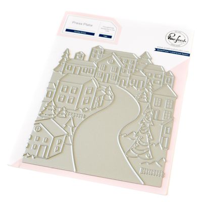 PinkFresh Studio - Magical Holiday Collection - Holiday Street - Press Plate - 252224 - 1pc