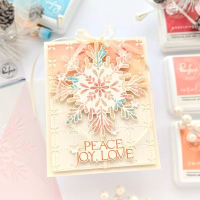 PinkFresh Studio - Magical Holiday Collection - Radiating Snowflake - Press Plate - 252924 - 1pc