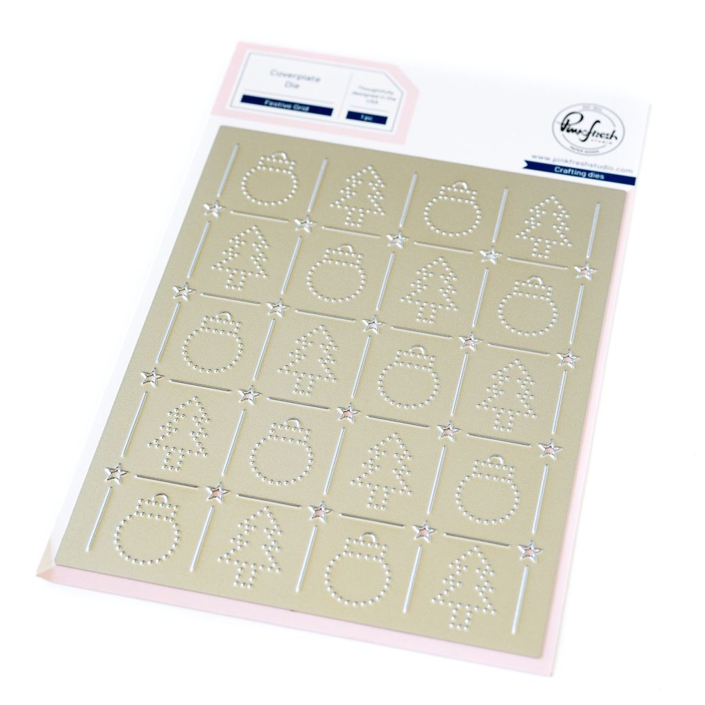 PinkFresh Studio - Cover Plate - Festive Grid Plate - 254624