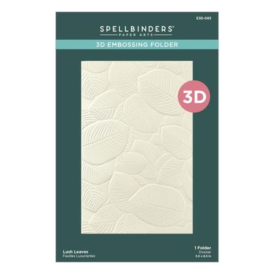 Spellbinders Paper Arts - Embossing Folder - Happy Hour Collection - Lush leaves - E3D-083