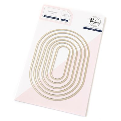 PinkFresh Studio - Here For You Collection - Essentials - Nested Elongated Ovals - Die Set - PF163ES - 6 pcs