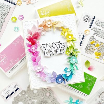 PinkFresh Studio - Here For You Collection - Garden Party - Stencil Set - 256524 - 13pcs
