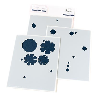 PinkFresh Studio - Here For You Collection - Garden Party - Stencil Set - 256524 - 13pcs