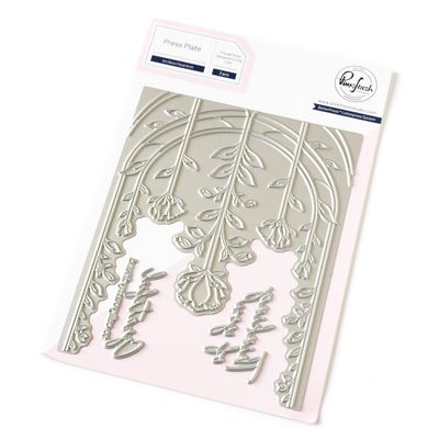 PinkFresh Studio - Here For You Collection - Art Deco Floral Arch - Press Plate - 255924 - 3 pcs