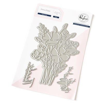 PinkFresh Studio - Here For You Collection - Playful Petals - Press Plate - 255524 - 3 pcs