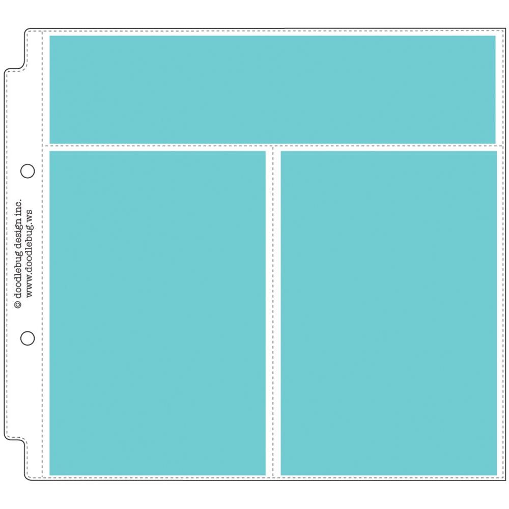 Doodlebug Designs Inc - Page Protectors - 8&quot; x 8&quot; - Vertical Combination Pack -  DB3499 - 12 pcs