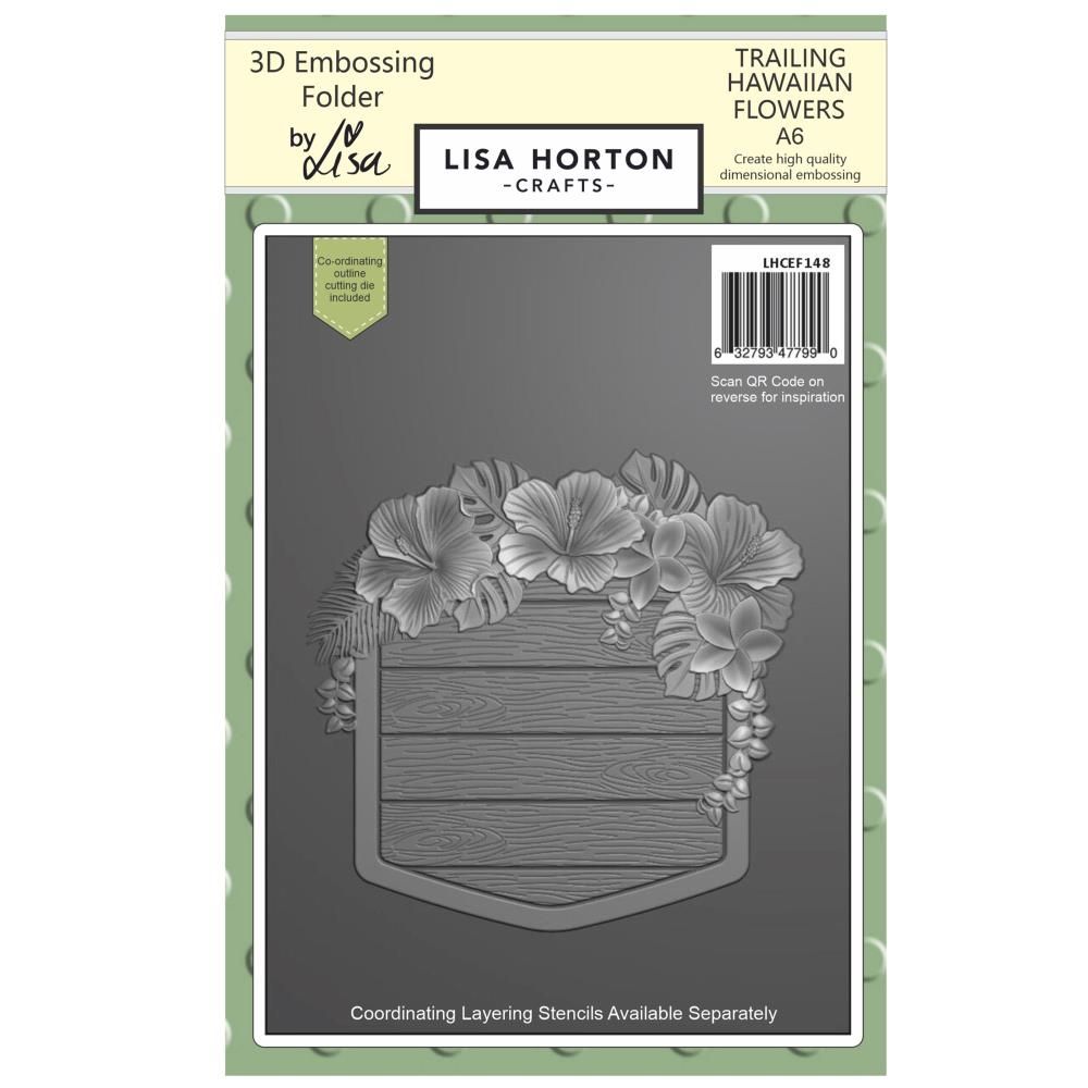 Lisa Horton  Embossing Folder &amp; Die Set  - Hawaiian Flower - LCHEF148
