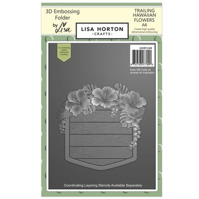 Lisa Horton  Embossing Folder &amp; Die Set  - Hawaiian Flower - LCHEF148