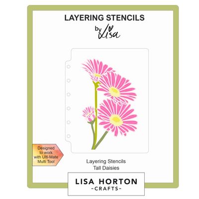 Lisa Horton - Stencil Set - Tall Daisies - LHCAS144