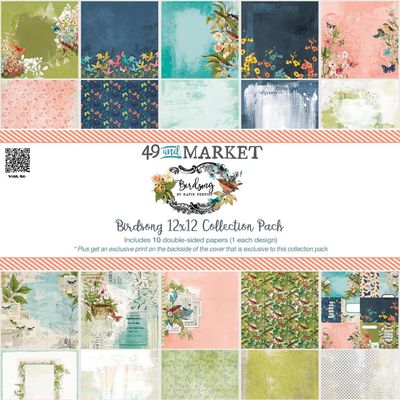 49 &amp; Market - Birdsong Collection - 12 x 12 Paper Pack - BSK29284 - 10 Sheets