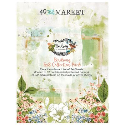 49 &amp; Market - Birdsong Collection - 6&quot; x 8&quot; Paper Pack -  BSK29307 - 24 Sheets