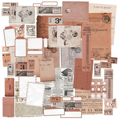 49 &amp; Market - Color Swatch - Terracotta Collection - Ephemera Stackers - TCS29871 - 60pcs.