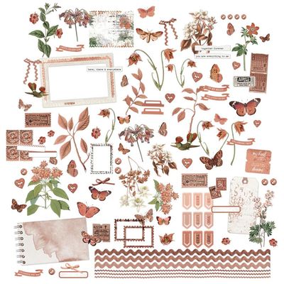 49 &amp; Market - Color Swatch - Terracotta Collection - Laser Die Cuts - Elements - TCS29857 - 114 pcs