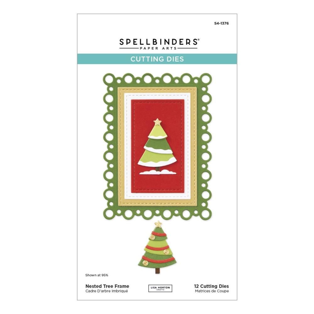 Spellbinders Paper Arts - Lisa Horton Die Sets - Nested Christmas Frame - S4-1376 - 12 pcs