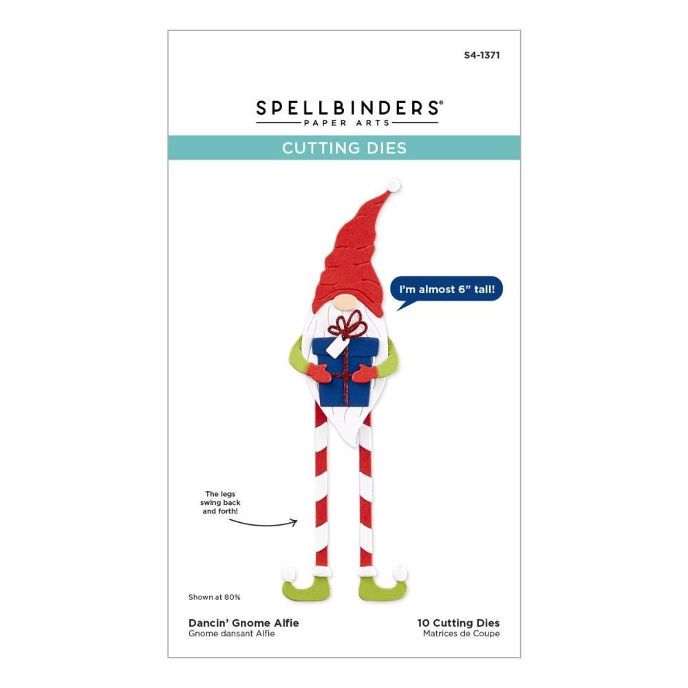 Spellbinders Paper Arts - Dancin&#39; Christmas Friends - Dancin&#39; Gnome Alfie - S4-1371 - 10 pcs