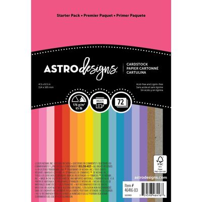 Neenah Papers - Pre Cut Pack - Bold - Smooth Cardstock - 4&quot; x 6&quot; - 72 pcs - 46416-4