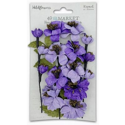 49 &amp; Market - Mulberry Paper Flowers - Wildflowers - Kismet - FM38360 - 12 pcs