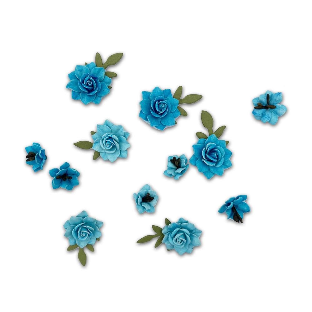 49 &amp; Market - Mulberry Paper Flowers - Florets - Pacific - FF40445 - 12 pcs