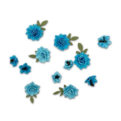 49 &amp; Market - Mulberry Paper Flowers - Florets - Pacific - FF40445 - 12 pcs