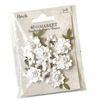 49 &amp; Market - Mulberry Paper Flowers - Florets - White - FF39012 - 12 pcs