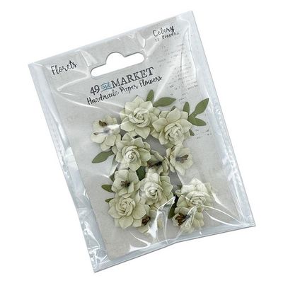 49 &amp; Market - Mulberry Paper Flowers - Florets - Celery - FF38978 - 12 pcs