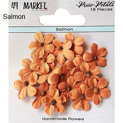 49 &amp; Market - Mulberry Paper Flowers - Pixie Petals - Salmon - EP89135 - 18pcs
