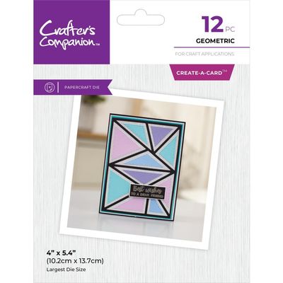 Crafters Companion - Create A Card -  Die sets - Geometric - CCMDCADGEO - 12 pcs