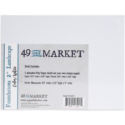 49 &amp; Market - Foundations Album - Landscape -  Albums - White - 2&quot; - FA34547
