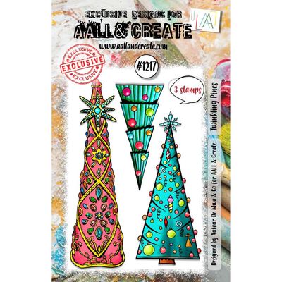 All and Create - A7 Photopolymer Clear Stamp - Twinkling Pines - 1217 - 2pcs