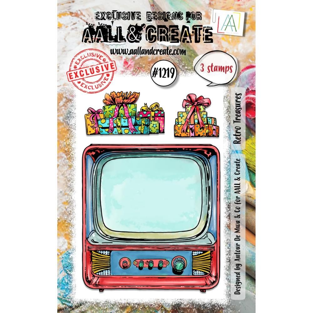 All and Create - A7 Photopolymer Clear Stamp -Retro Treasures - 1219 - 2pcs