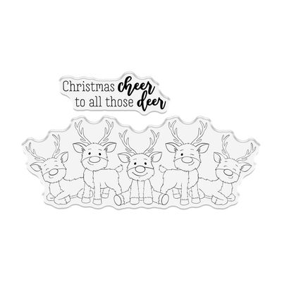 Crafters Companion - Stamp &amp; Die sets - Reindeers - CCSTDREIN - 3pcs