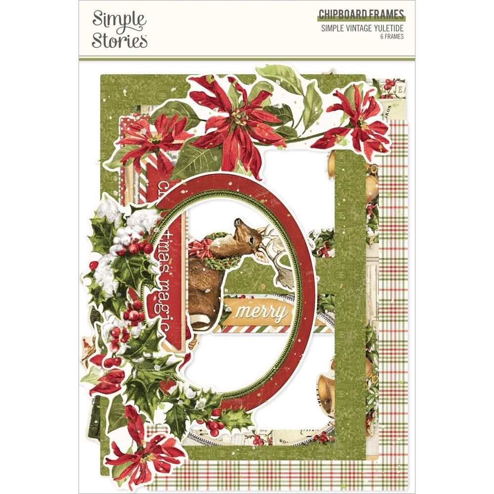 Simple Stories - Simple Vintage Yuletide Collection - Chipboard Frames - 23228 - 6 pcs