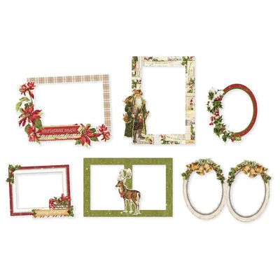 Simple Stories - Simple Vintage Yuletide Collection - Chipboard Frames - 23228 - 6 pcs