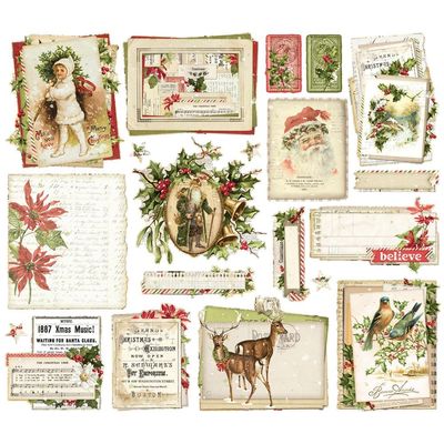 Simple Stories - Simple Vintage Yuletide Collection - Ephemera - 23226 - 45pcs