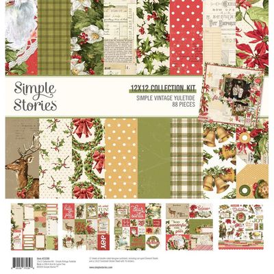 Simple Stories - Simple Vintage Yuletide Collection - 12 x 12 Paper Pad - 23200 - 12 Sheets