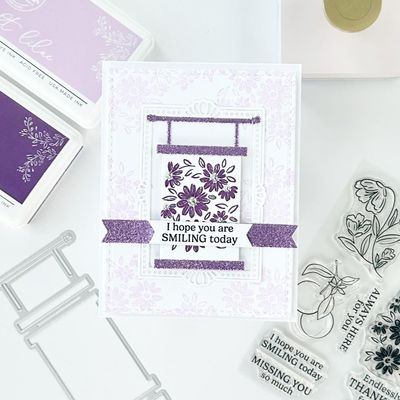 PinkFresh Studio - Kindness In Bloom Collection - Framed Art - Die Set -  246424 - 4 pcs