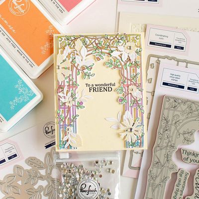 PinkFresh Studio - Kindness In Bloom Collection - Blooming Arch - Press Plate - 247924 - 1 pce