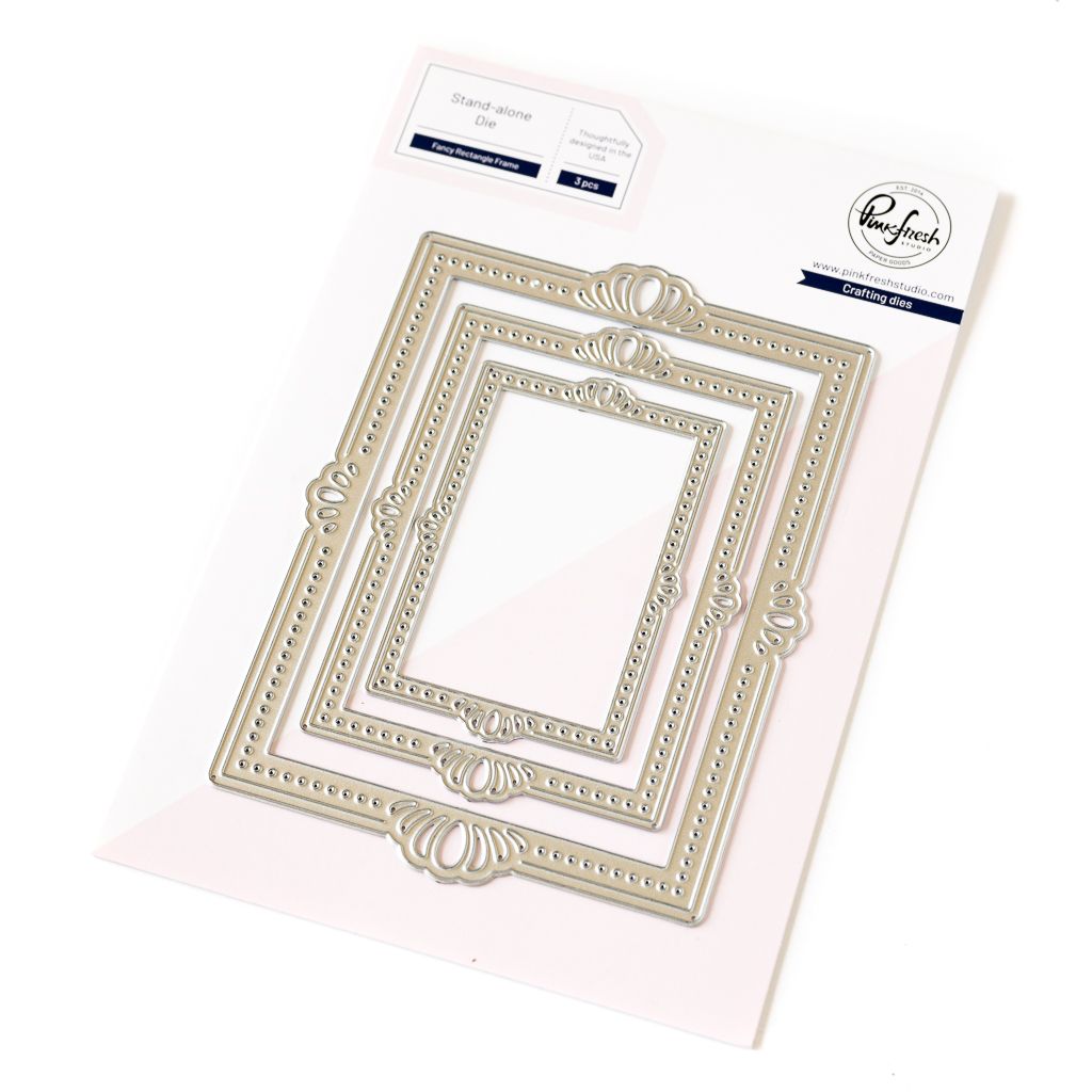 PinkFresh Studio - Essentials Collection - Die Set - Fancy Rectangle Frames - PF161ES -  3 pcs