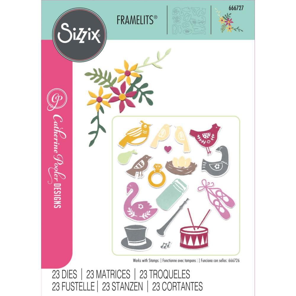 Sizzix - Catherine Pooler - 12 Days of Christmas #2 Collection - Framelits Die Set - 666727 - 12 pcs