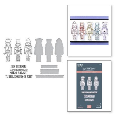 Spellbinders Paper Arts - Simon Hurley - Press Plate &amp; Die Set - Nutcracker Trio - BP-222 - 8 pcs