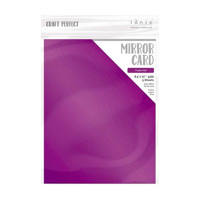 Tonic Studios - Craft Perfect - Satin Mirror Cardstock - Satin - Soft Amethyst - 8.5&quot; x 11&quot; - 9495E - 92lbs - 5 Sheets