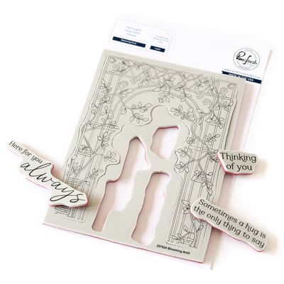 PinkFresh Studio - Kindness In Bloom Collection - Cling Rubber Stamp - Blooming Arch Stamp - 257624 - 4 pcs